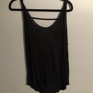 Black top with deep scoop back